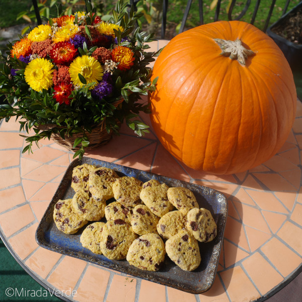 Kürbis Cookies, Stohblumen, Kürbis, Herbst