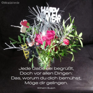 Happy new Year, Glückwunsch, Glücksbringer, Gedicht, Zitat