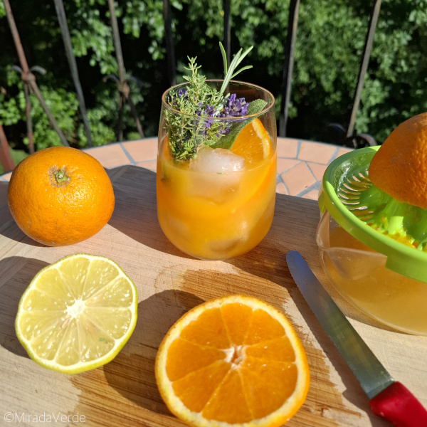 Energyboost Orangensaft mit Kräutern