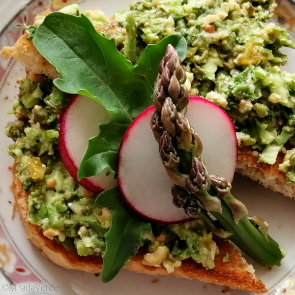 Spargeltatar auf Toastbrot, Vorspeise, Fingerfood