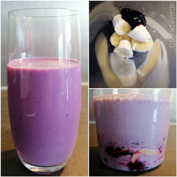 Bananen-Heidelbeermilch
