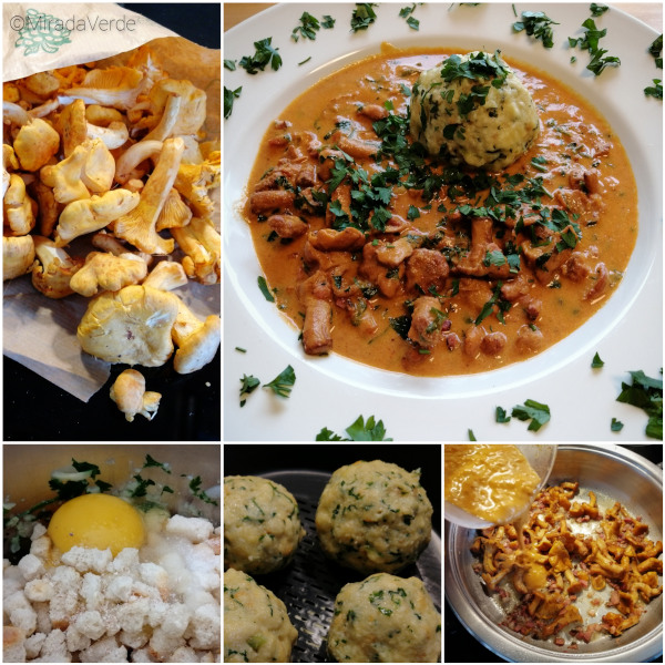 Eierschwammerl mit Semmelknödel