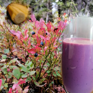 Wilde Heidelbeere, Banane, Bananen-Schwarzbeermilch