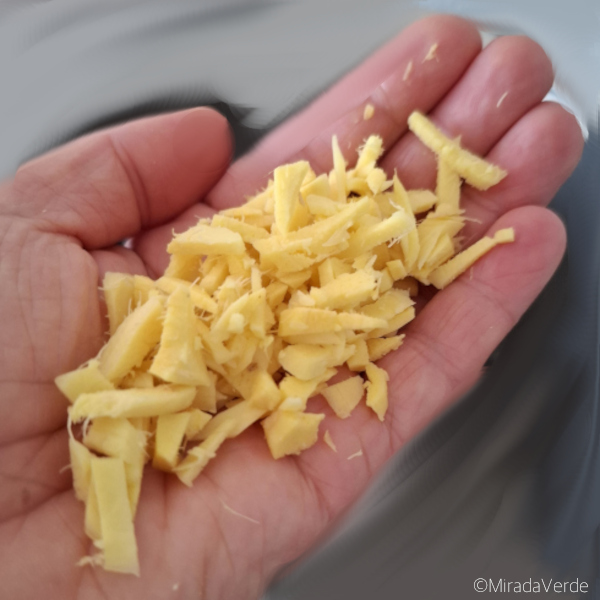 Frisch geschnittener Ingwer