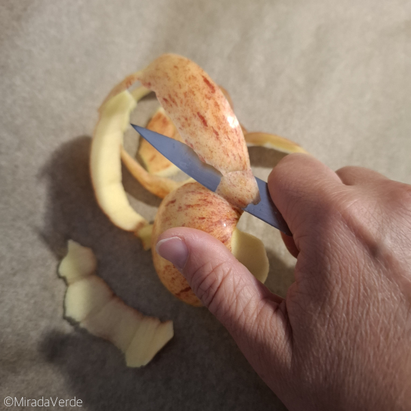 Gala Äpfel schälen