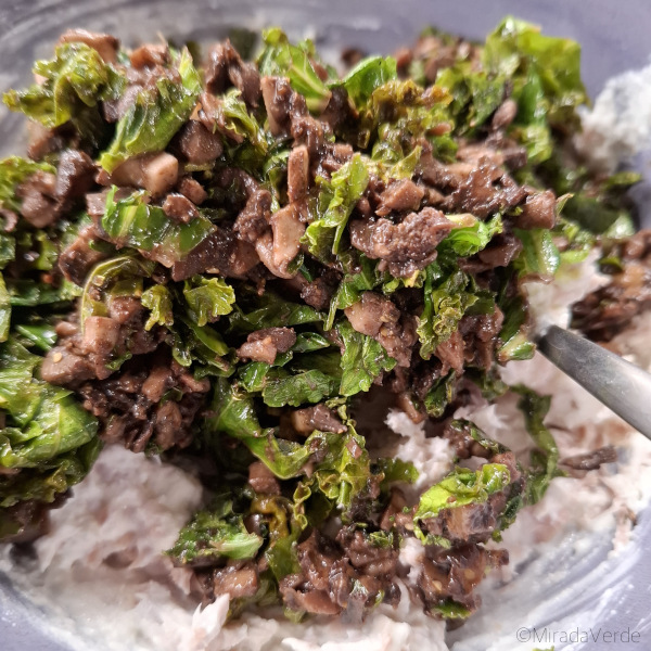 Grünkohl und Champignons in Thunfischtopfen