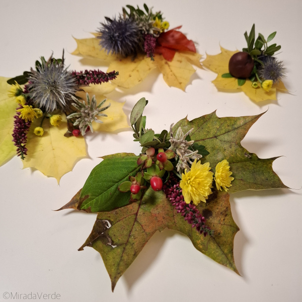 Herbstblätterdeko