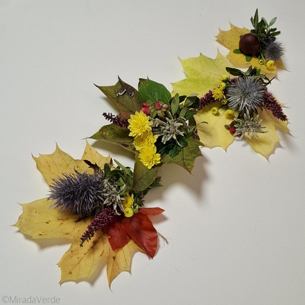 Herbstblätterdeko Girlande