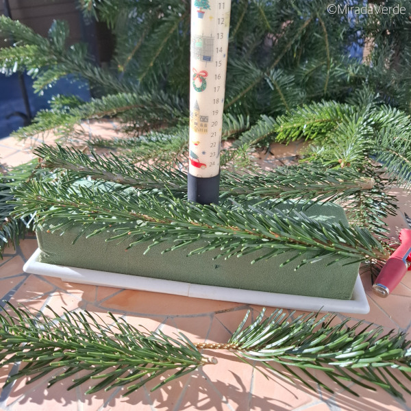 Adventkerzengesteck machen