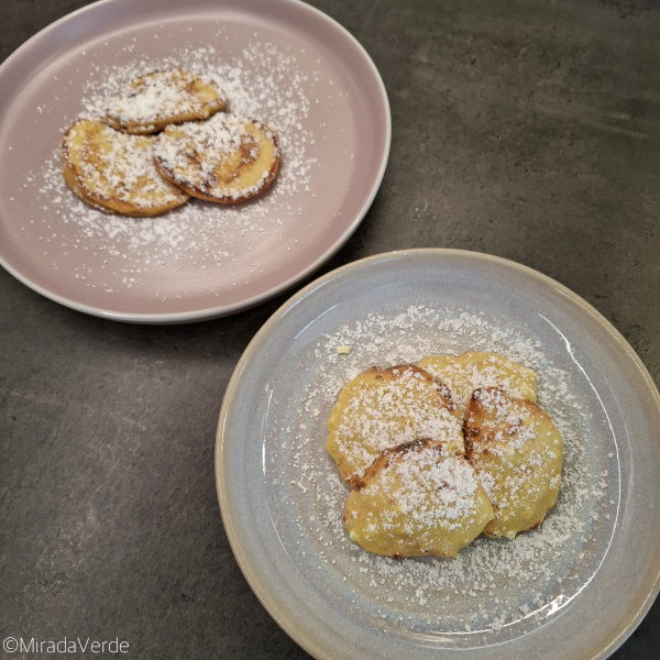 Apfel Cottage Cheese Pancake aus dem Airfryer und der Pfanne