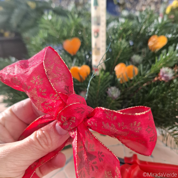 Adventkerzengesteck Schleife