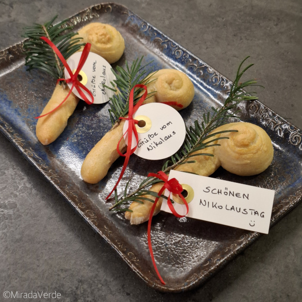 Nikolausstäbe Brot Nikolo Gruß Geschenk