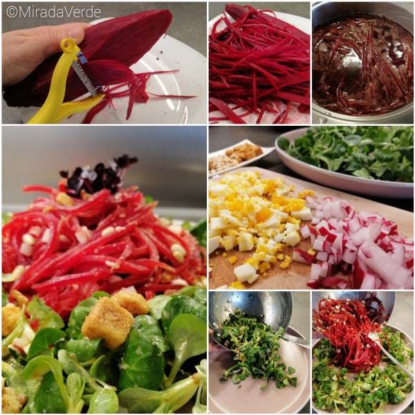 Vogerl-Raunasalat zubereiten