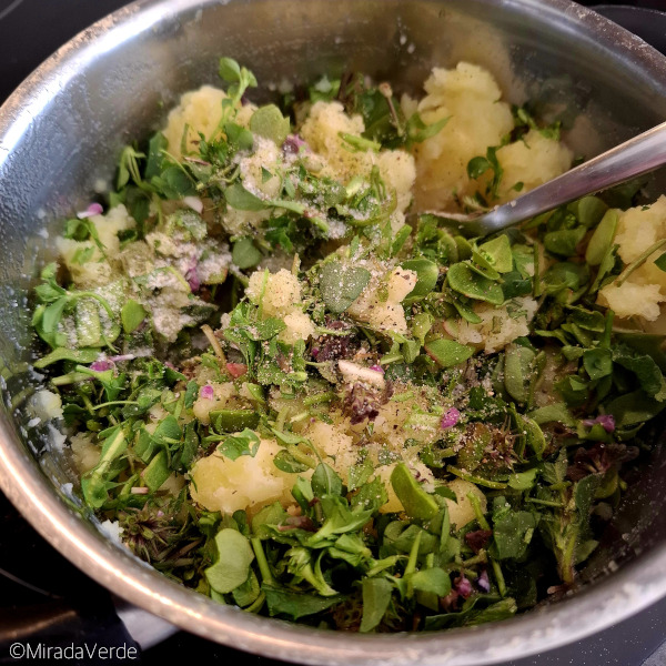 Wildkräuter Kartoffelstampf