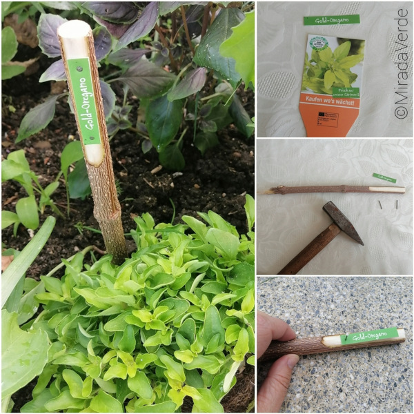 Pflanzenstecker DIY Holz Beschriftung