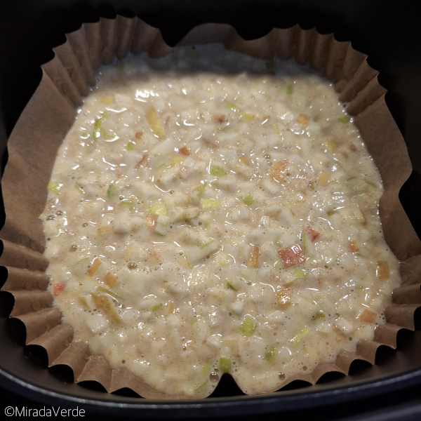 Apfelpfannkuchen roh im Airfryer