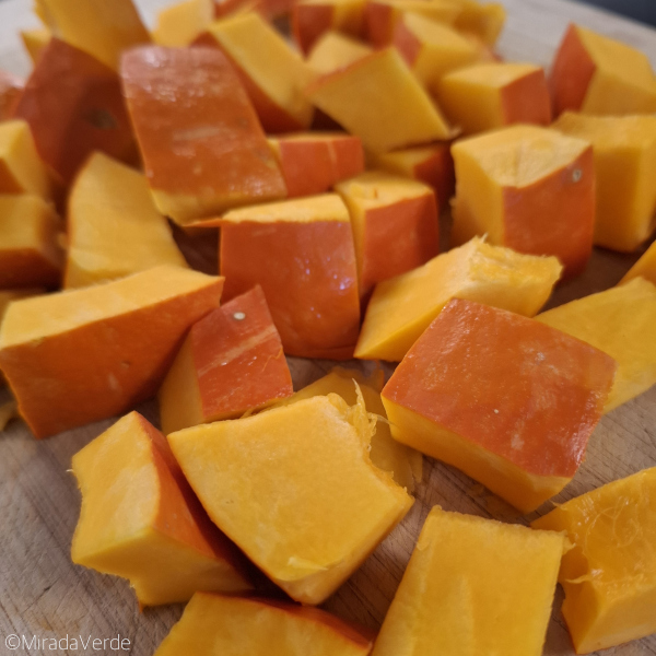 Hokkaido Kürbis Stücke